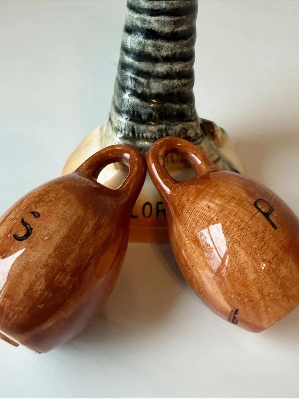 Mid century 1950s vintage Florida tourist salt & pepper shakers made in japan
